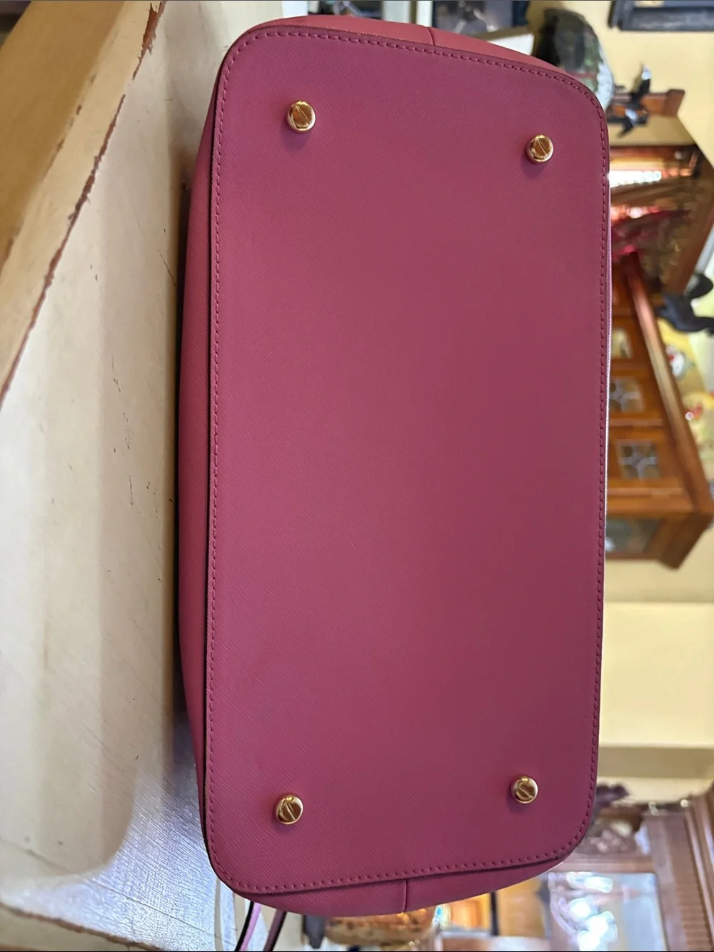 Henri Bendel West 57th Pink Eyelet Satchel with Gold-Tone Hardware